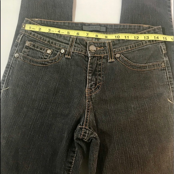 Nine West Sunset Skinny Gray Tone Studded Jeans - Picture 2 of 7